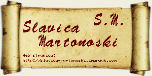 Slavica Martonoški vizit kartica